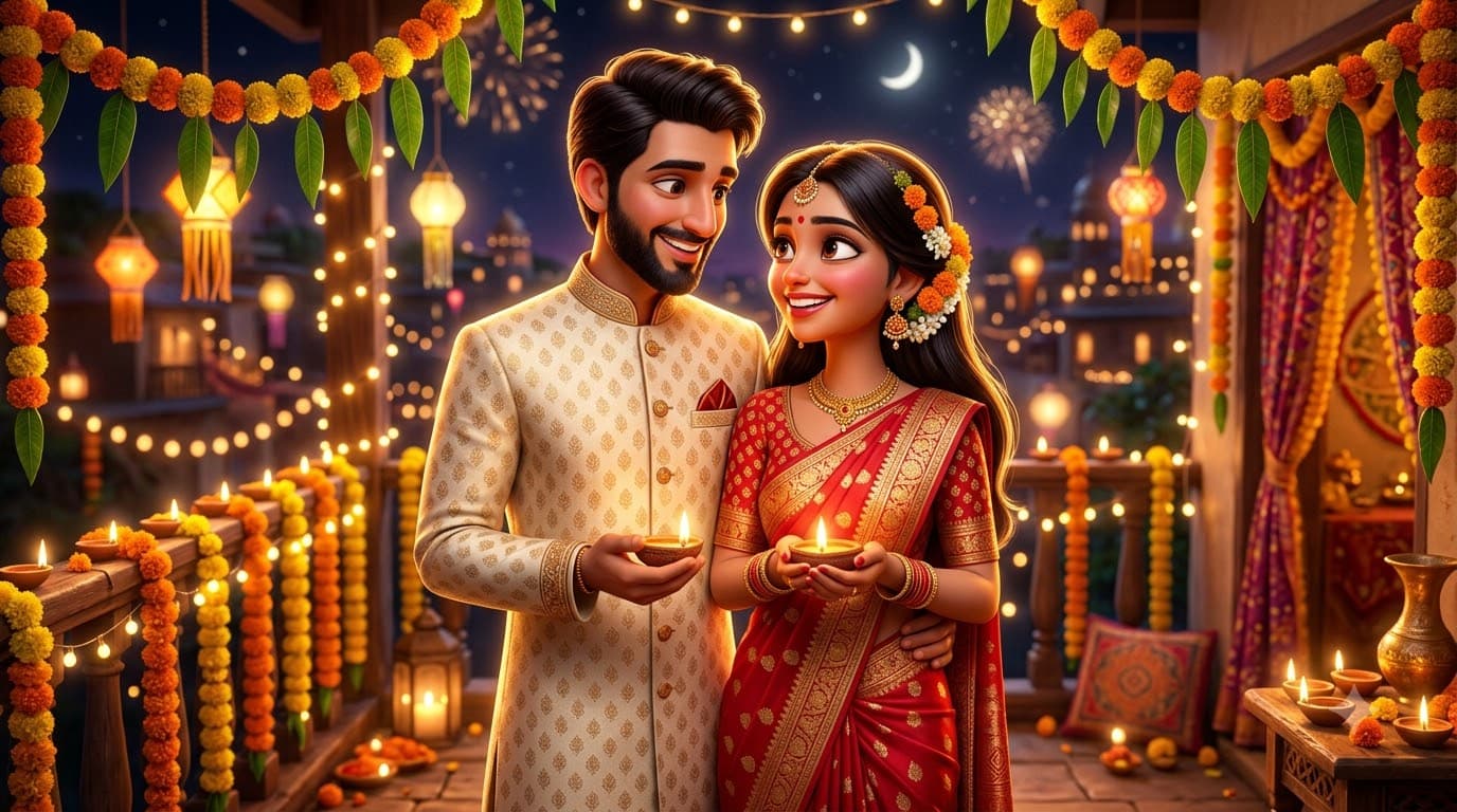 3D Couple Festival Look