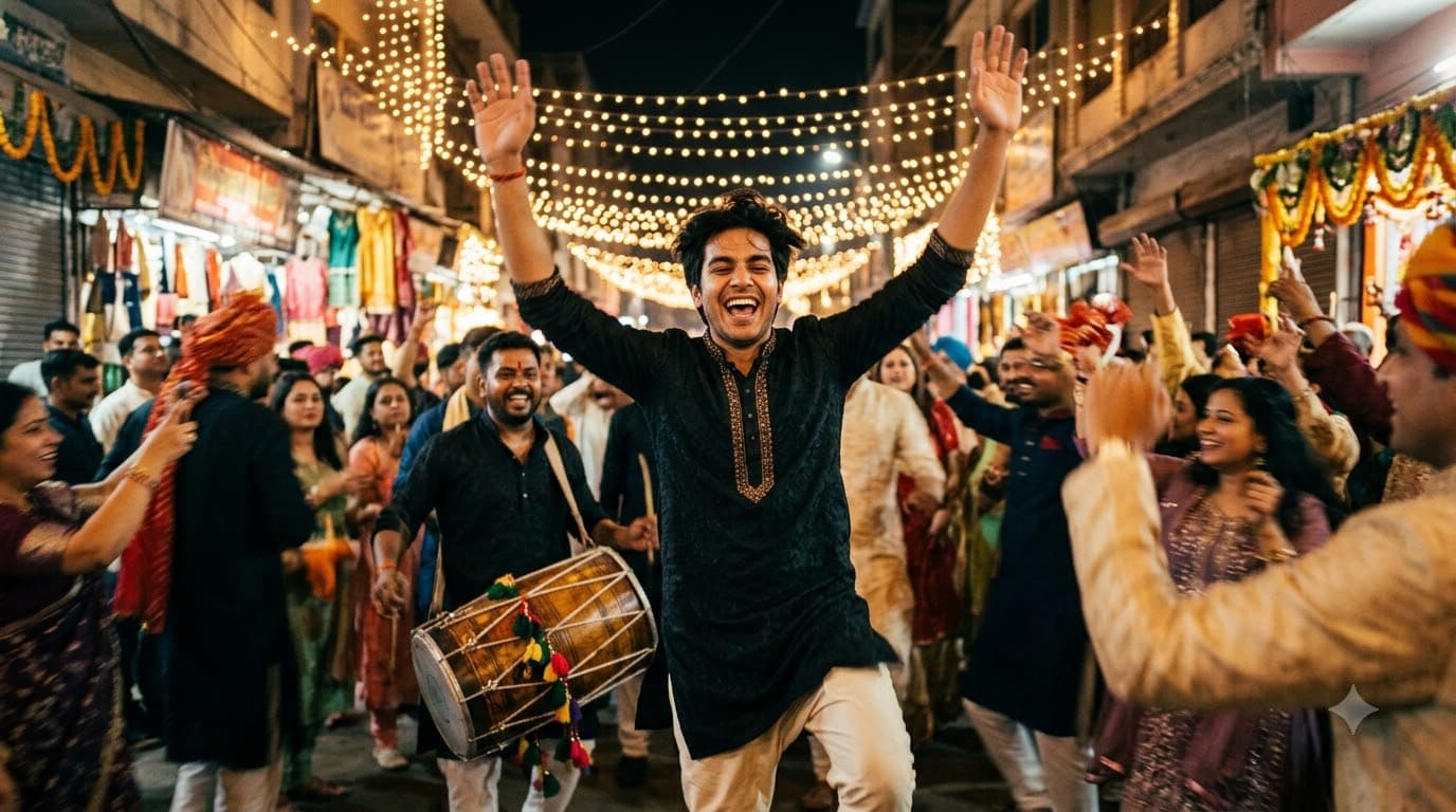 Baraat Dhol Dance Shot — sample result 2