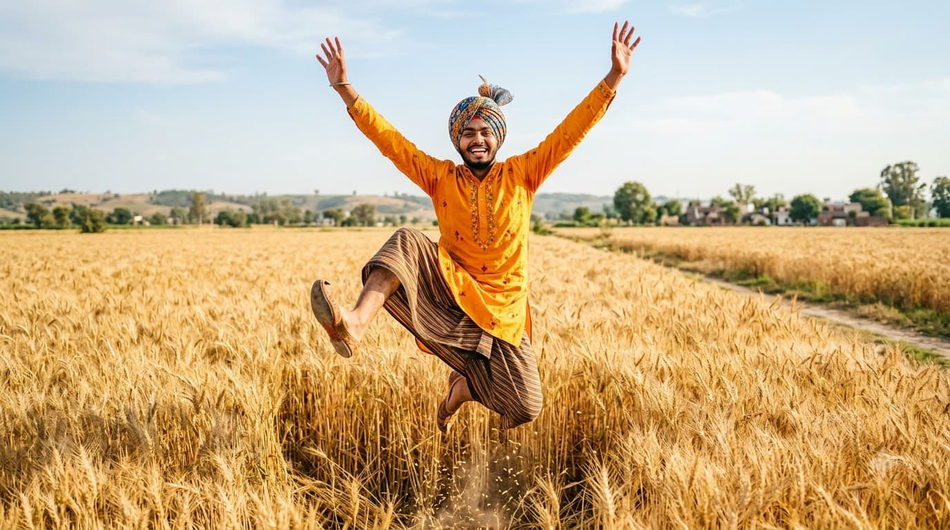 Bhangra Wheat Field Action Shot — sample result 2