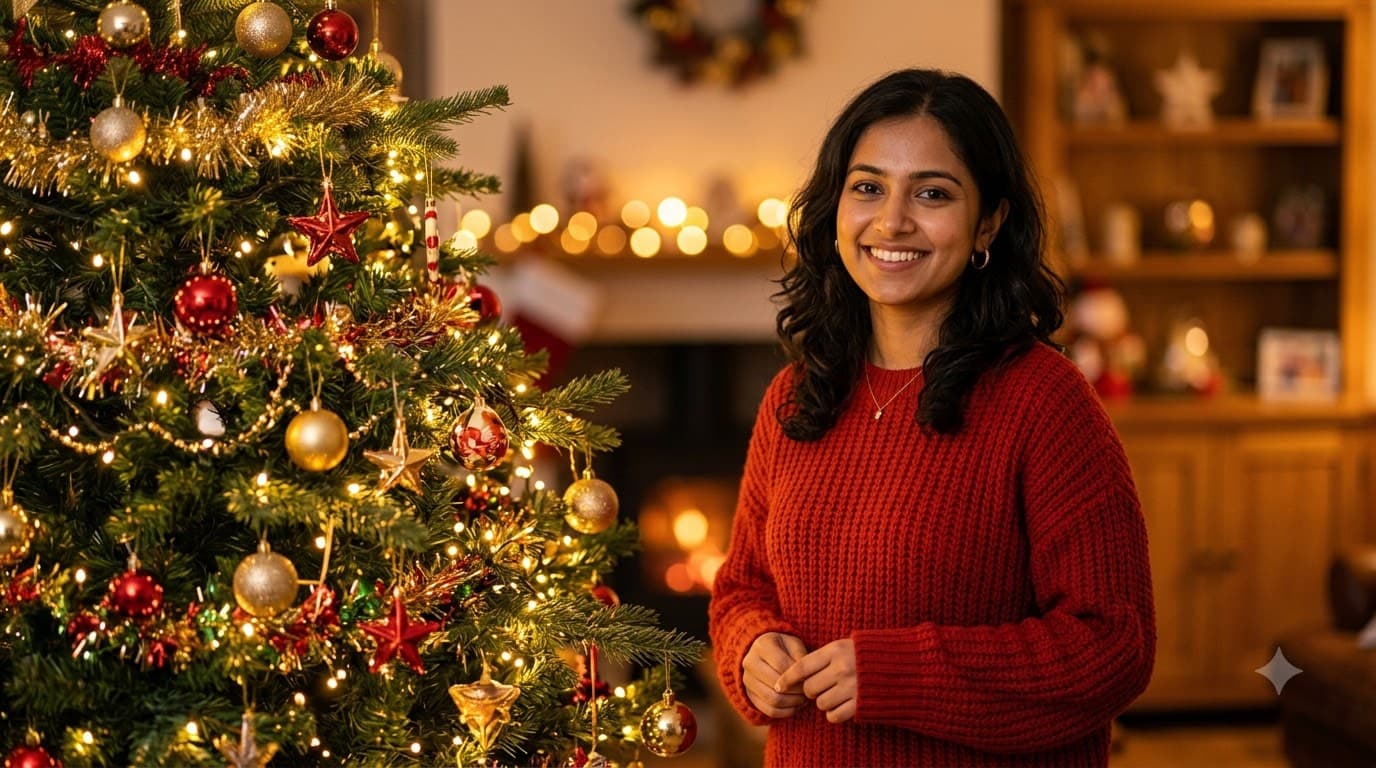 Christmas Tree Fairy Light Portrait