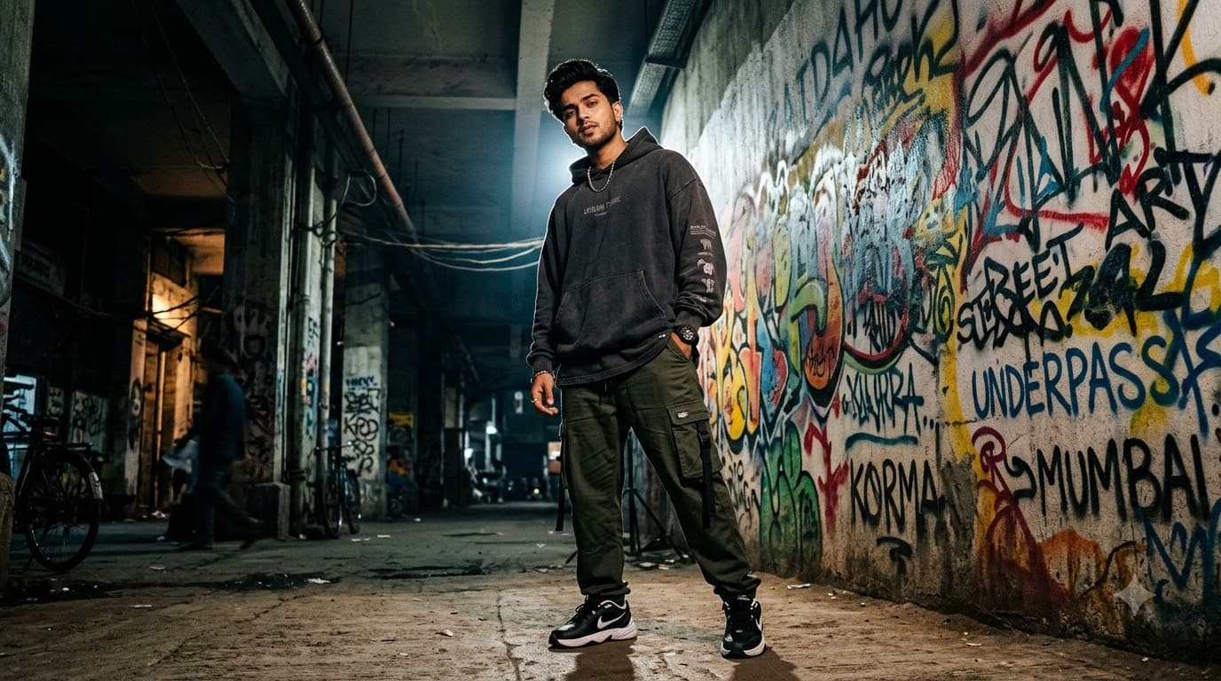 Desi Streetwear Swag Portrait