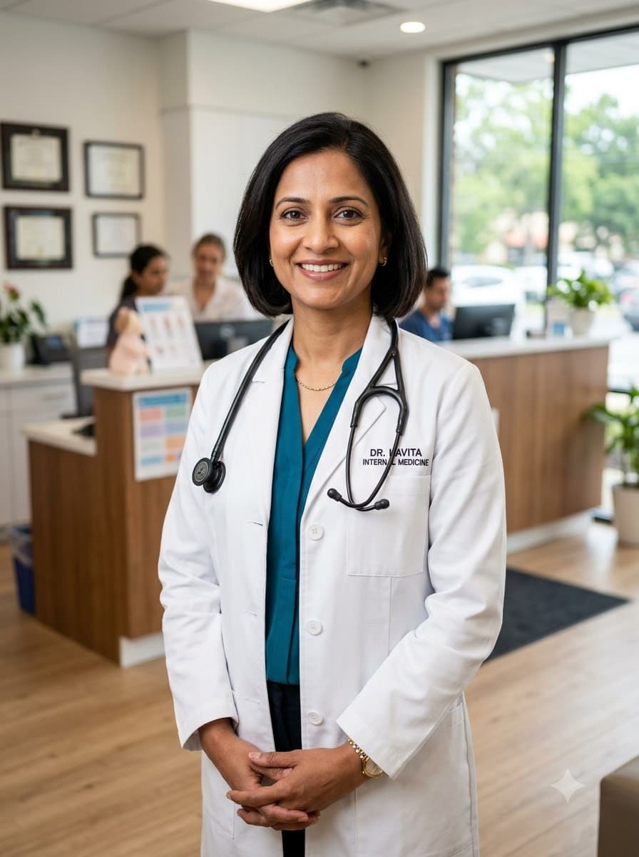 Doctor White Coat Portrait — sample result 2