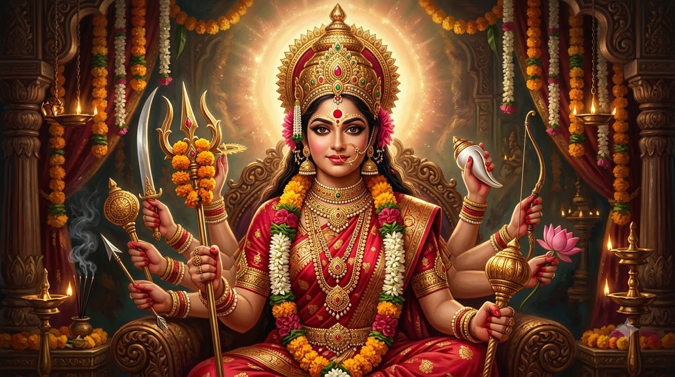 दुर्गा देवी प्रेरित पोर्ट्रेट