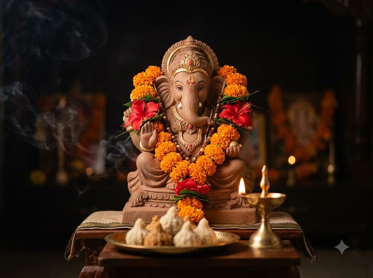 Ganpati Idol Close-Up