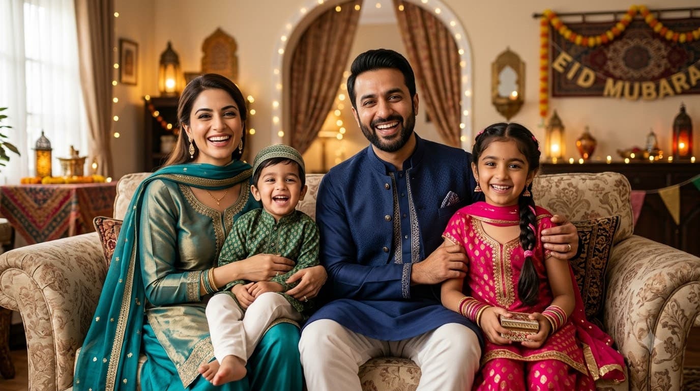Eid Mubarak Family Portrait