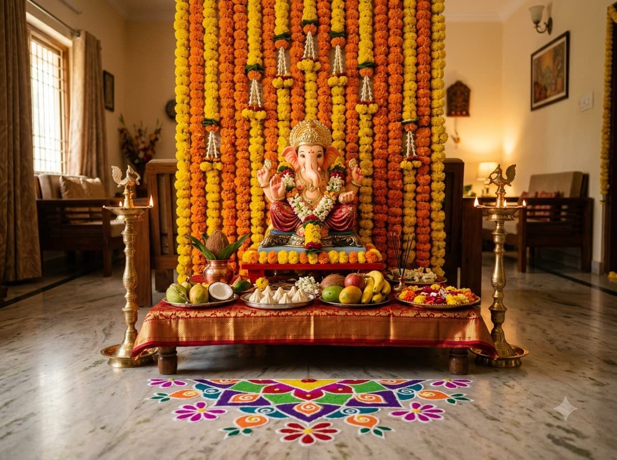 Ganpati Home Decoration Setup — sample result 2