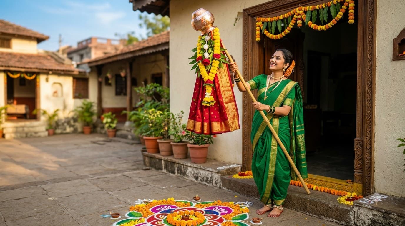 Gudi Raising Doorstep Portrait