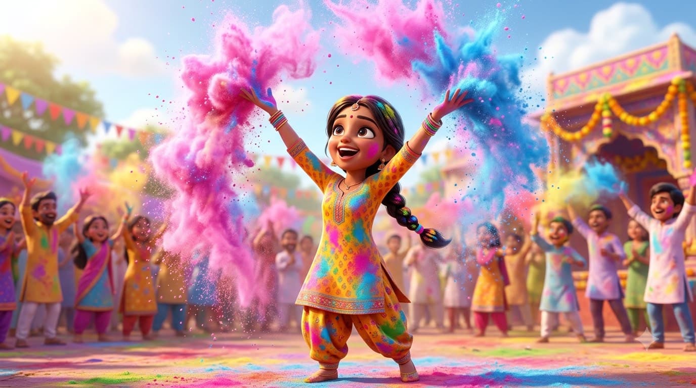 Holi 3D Cartoon Avatar
