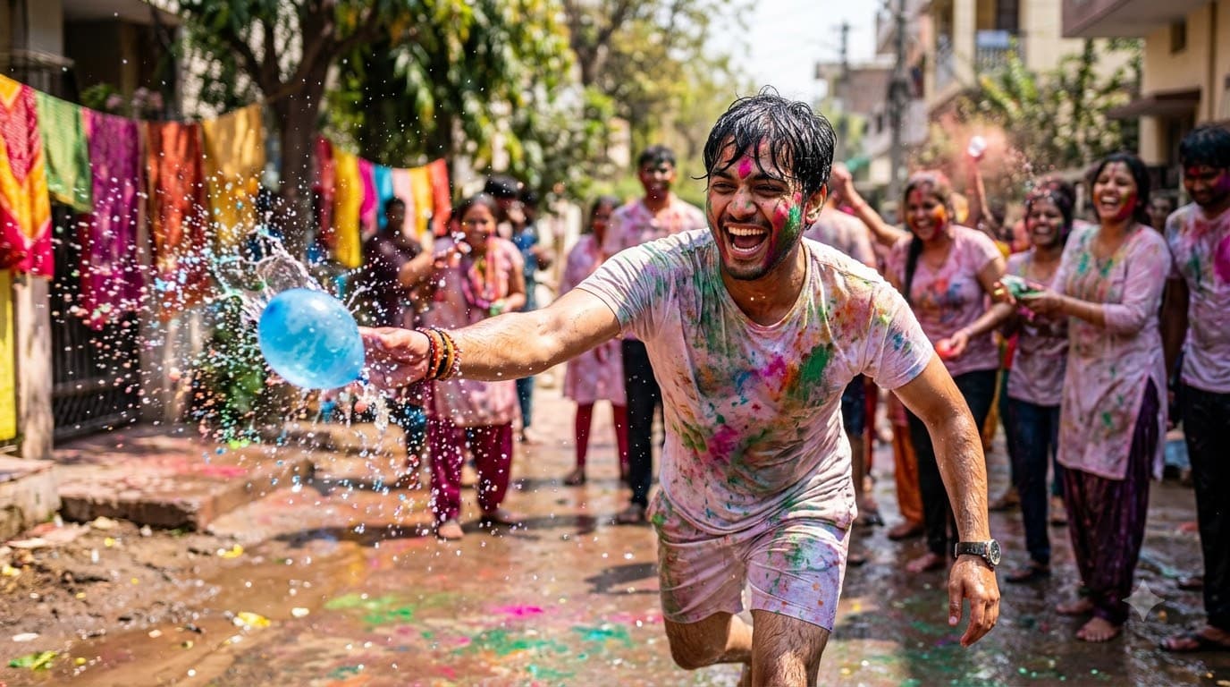 Holi Water Balloon Fight — sample result 2