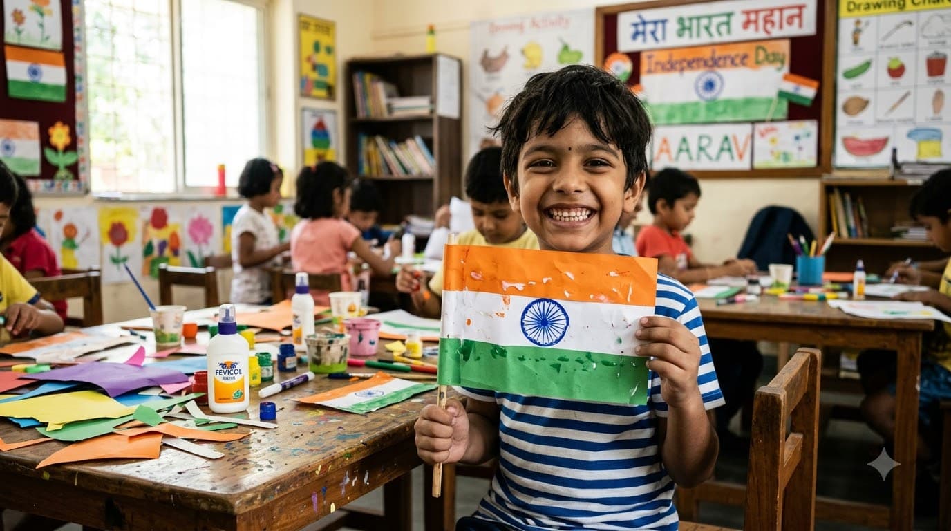 Kids Tricolour Craft Photo