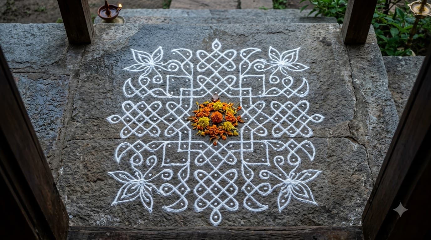 Kolam Doorstep Rangoli