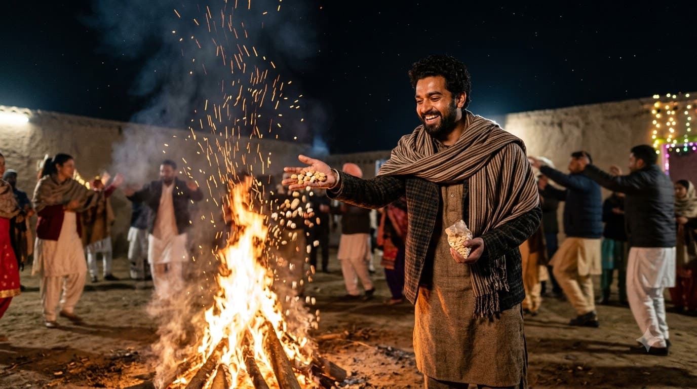 Lohri Bonfire Night Portrait
