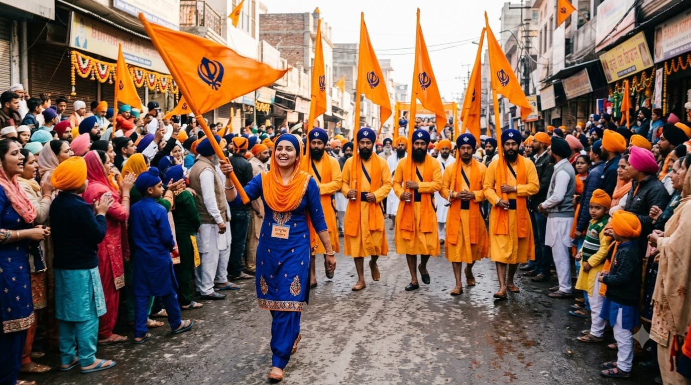 Nagar Kirtan Procession Shot — sample result 2