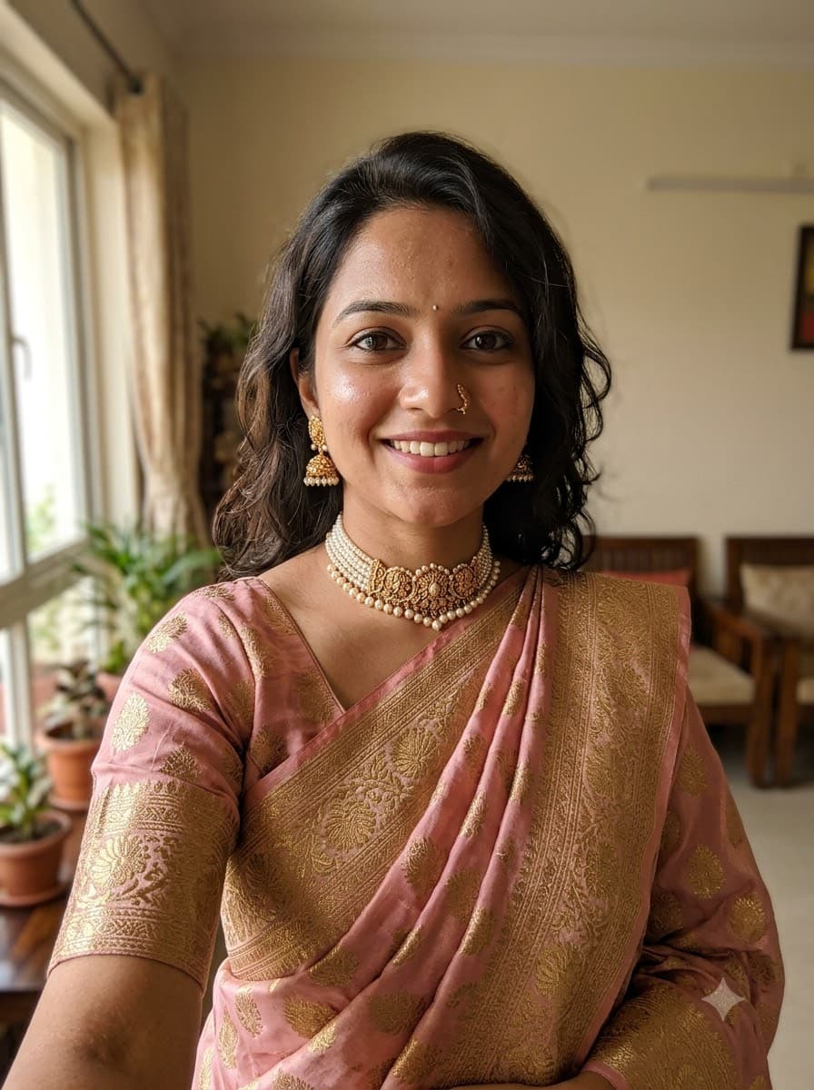 Saree Selfie Edit (Upload Your Photo)