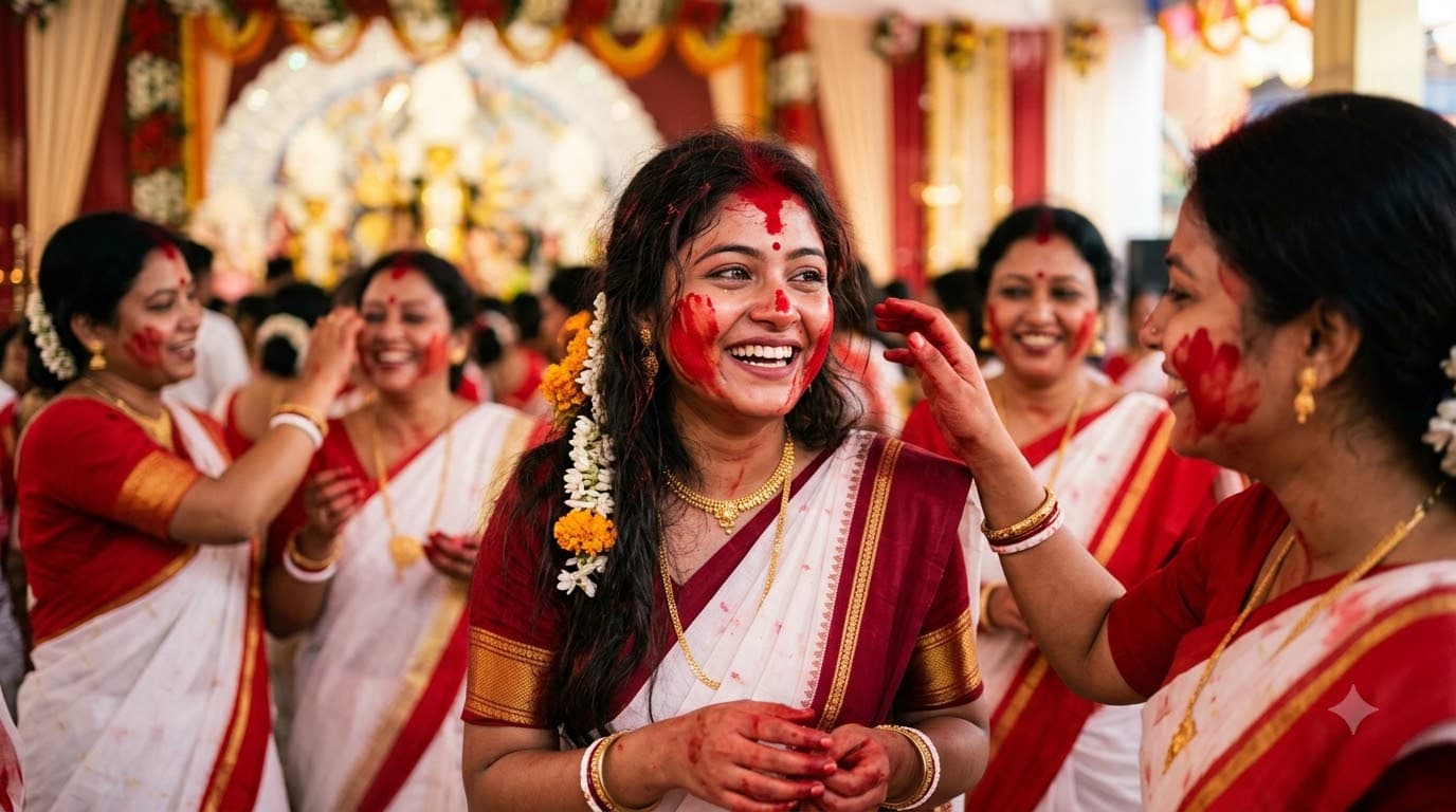 Sindoor Khela Farewell Moment