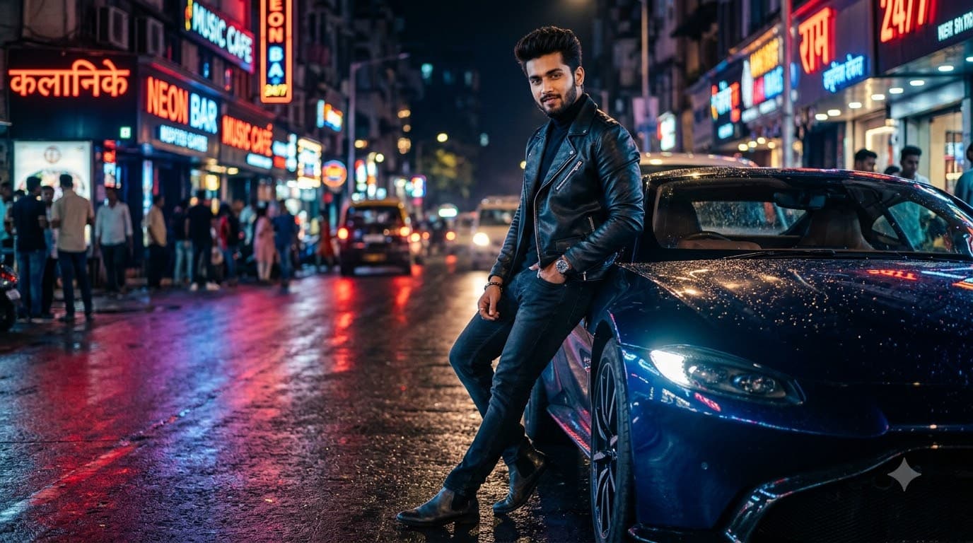 Sports Car City Night Shot — sample result 2