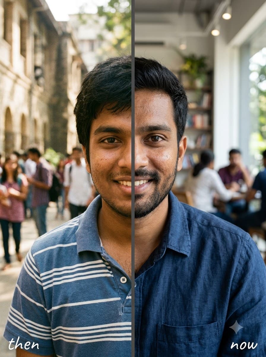 तब और अब पोर्ट्रेट — नमूना नतीजा 1