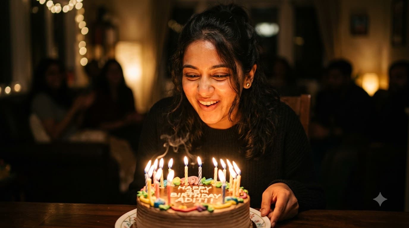 Cake-Cutting Candlelight Portrait — sample result 2
