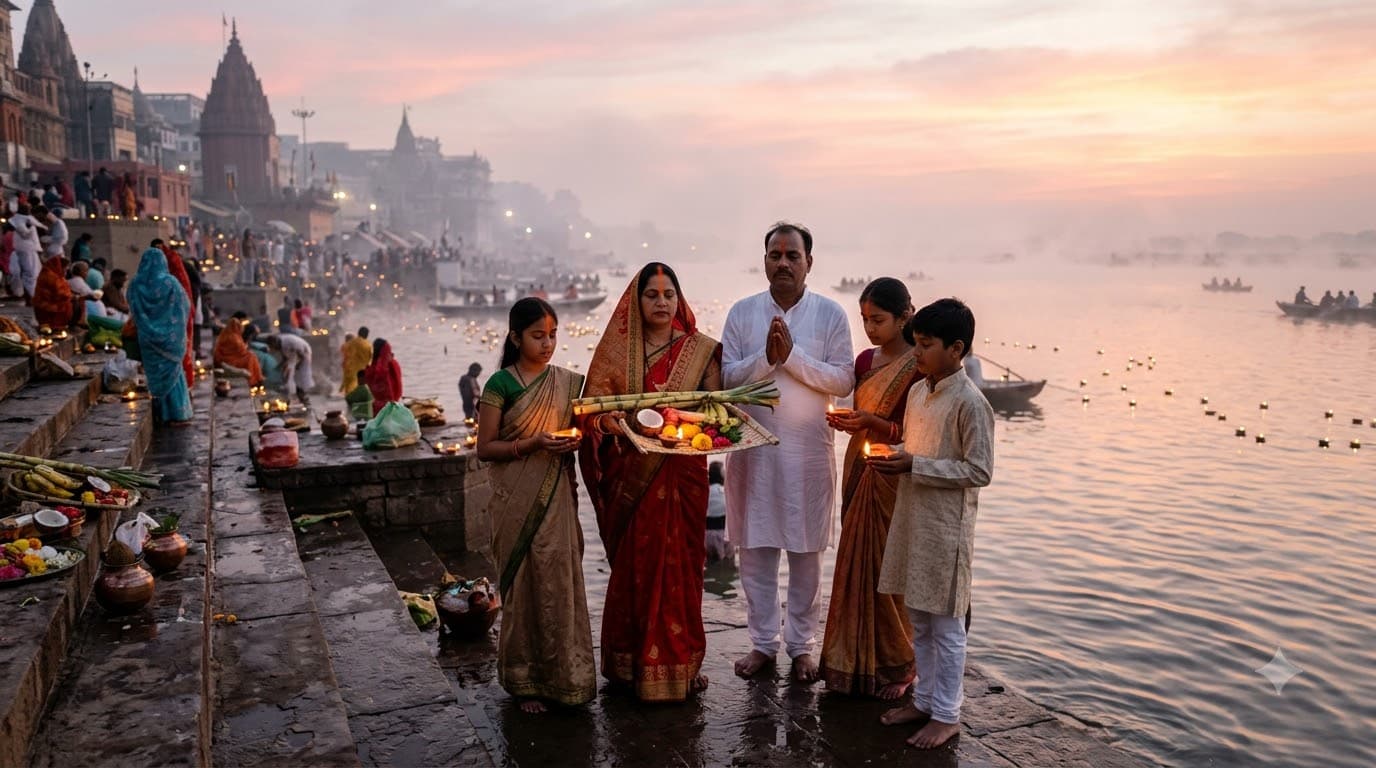 Chhath Family Ghat Gathering — sample result 2