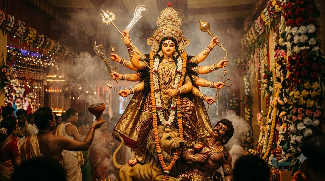 Durga Idol Pandal Close-Up — sample result 2
