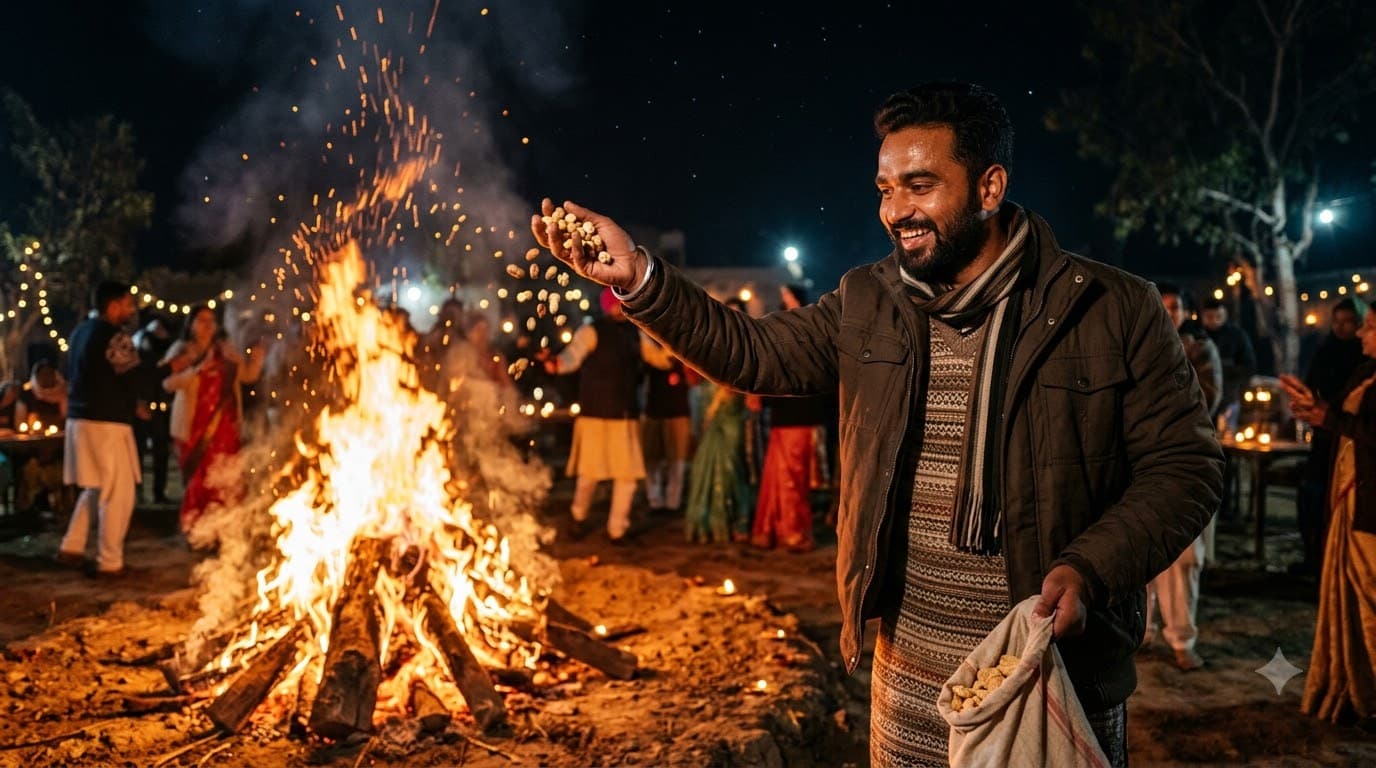 Lohri Bonfire Night Portrait — sample result 2