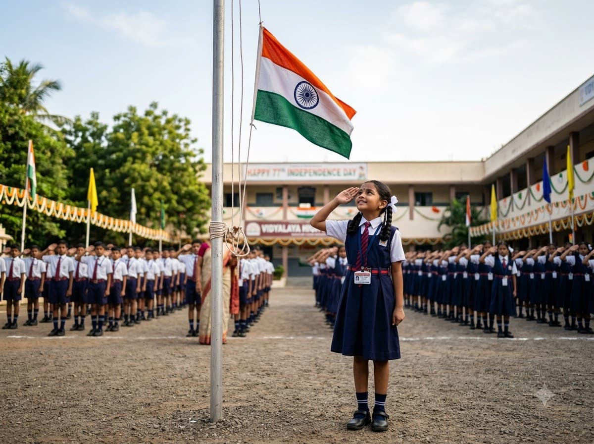 School Flag Hoisting Photo — sample result 2