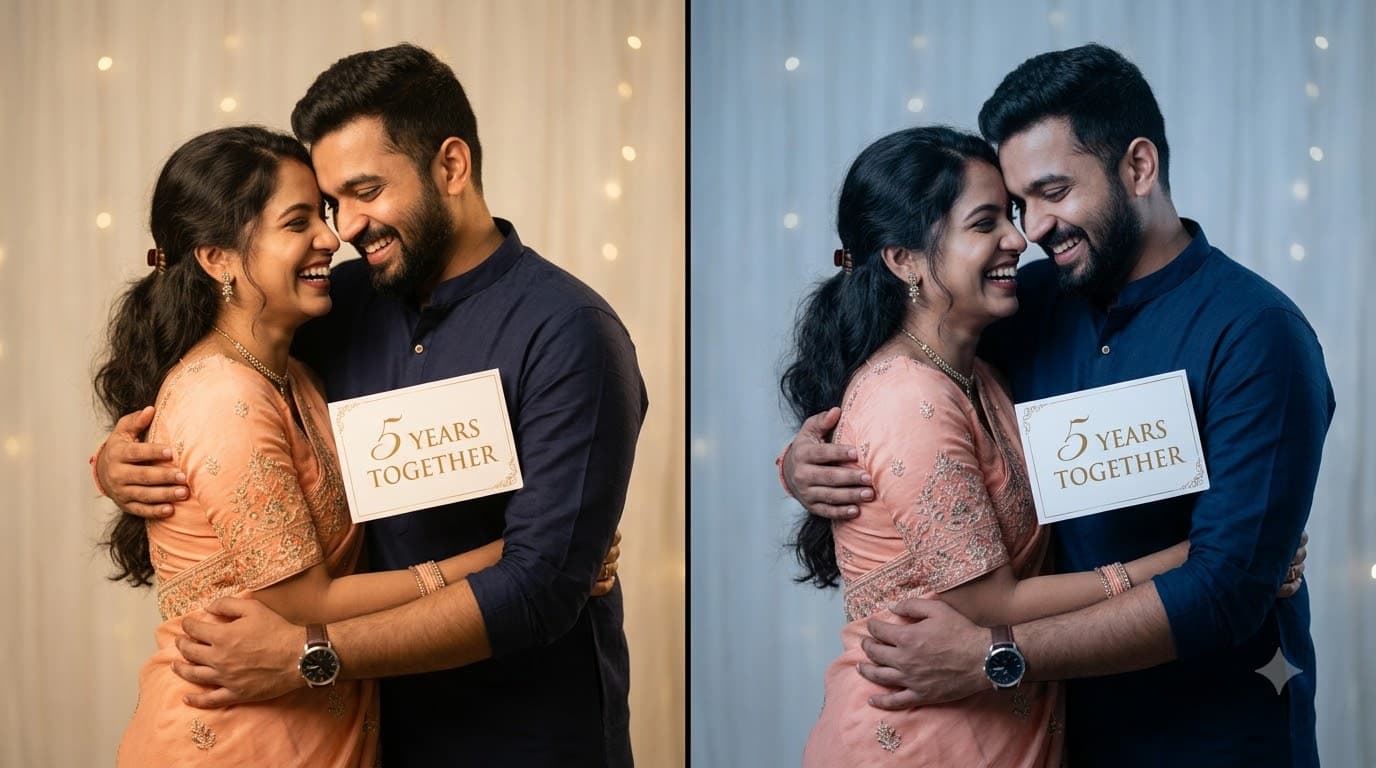 Then-and-Now Couple Frame — sample result 2