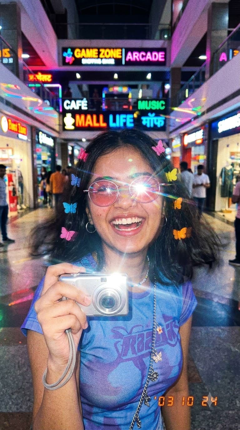 Y2K Digicam Aesthetic Selfie — sample result 2